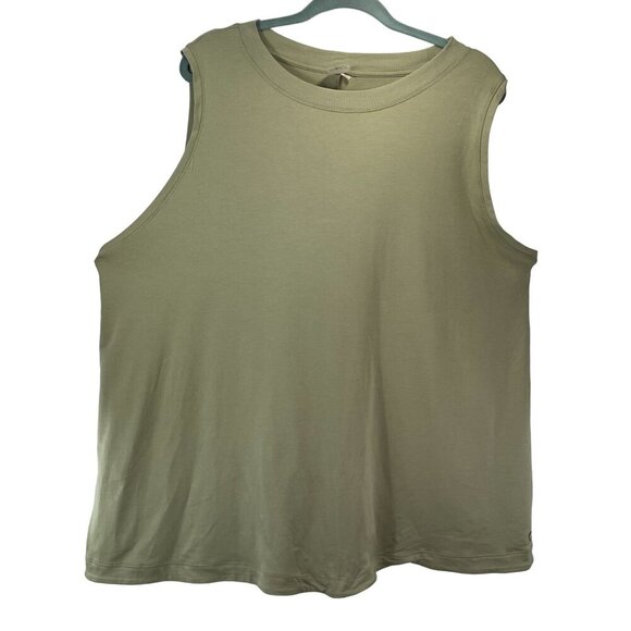 Calla XXL women's  Sleeveless Olive Green Crew Neck Top - Picture 1 of 7